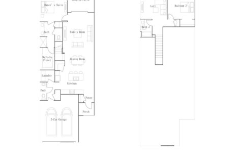 House floor plan «Townhouse», 2 bedrooms in Angeline Active Adult - Active Adult Villas