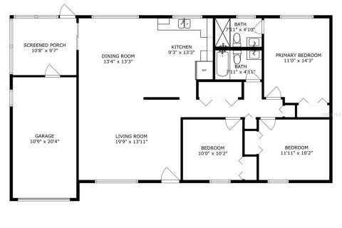 House in Palm Bay, Florida 3 bedrooms, 111.85 sq.m. № 1509106 - photo 3
