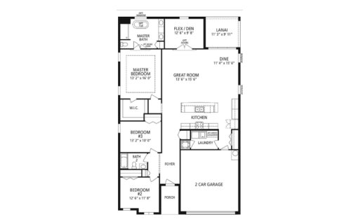 House floor plan «House», 3 bedrooms in Royal Highlands by Maronda Homes