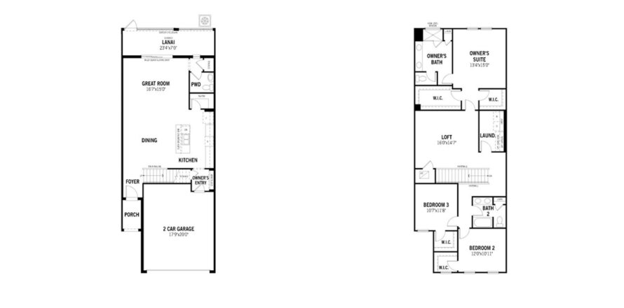 Townhouse floor plan «208SQM», 3 bedrooms in VOLANTI