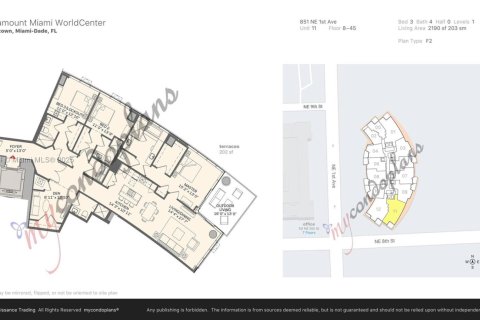 Copropriété à louer à Miami, Floride: 3 chambres, 203.27 m2 № 1920073 - photo 27