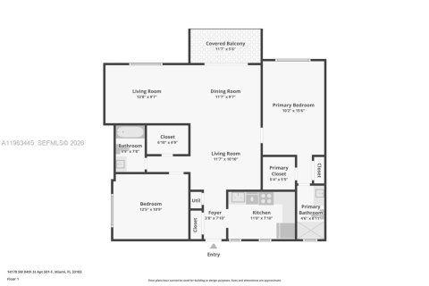Copropriété à louer à Miami, Floride: 2 chambres, 108.32 m2 № 2031196 - photo 16