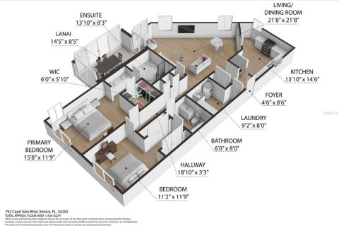 Condominio en venta en Venice, Florida, 2 dormitorios, 121.7 m2 № 2225372 - foto 30