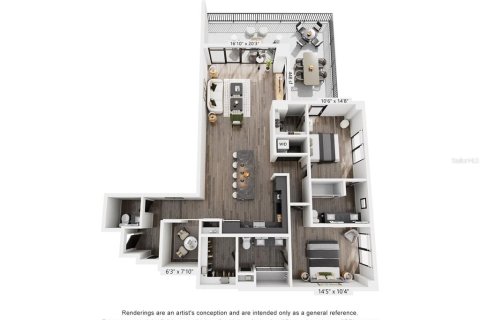 Apartamento en alquiler en Saint Petersburg, Florida, 2 dormitorios, 145.86 m2 № 1762184 - foto 2