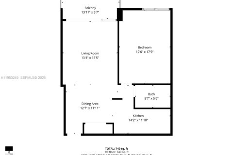 Купить кондоминиум в Майами-Бич, Флорида 1 спальня, 69.31м2, № 2007851 - фото 23