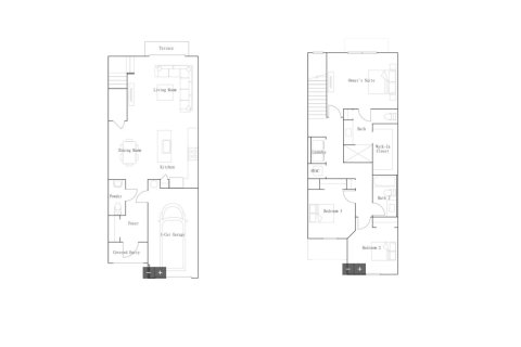 Townhouse floor plan «Townhouse», 3 bedrooms in Heathwood Reserve - Townhomes