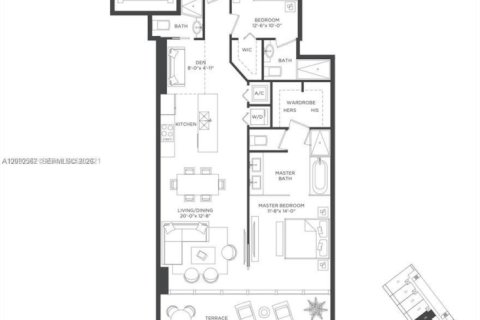 Condominio en venta en Miami, Florida, 2 dormitorios, 106.93 m2 № 2376482 - foto 12