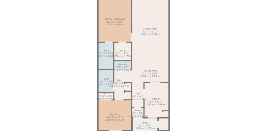House in Boca Raton, Florida 2 bedrooms, 92.9 sq.m. № 1096479
