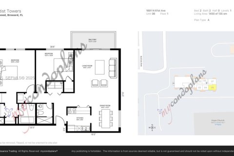 Condominio en venta en Hollywood, Florida, 2 dormitorios, 134.8 m2 № 1984353 - foto 11