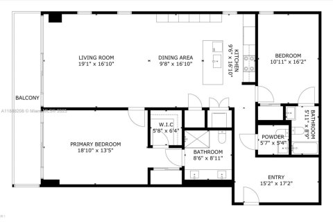 Condo in Miami, Florida, 2 bedrooms  № 1941471 - photo 23