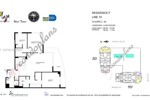 Купить кондоминиум в Майами, Флорида 2 спальни, 119.75м2, № 2054819 - фото 28