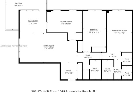 Condominio en venta en Sunny Isles Beach, Florida, 2 dormitorios, 170.01 m2 № 2007576 - foto 30