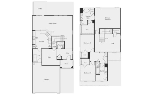 Планировка виллы или дома «House» 3 спальни в ЖК Stonecrest by KB Home