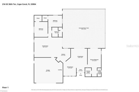 House in Cape Coral, Florida 3 bedrooms, 155.98 sq.m. № 2394452 - photo 24