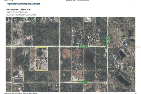 Land in Lake Placid, Florida № 1893658 - photo 1