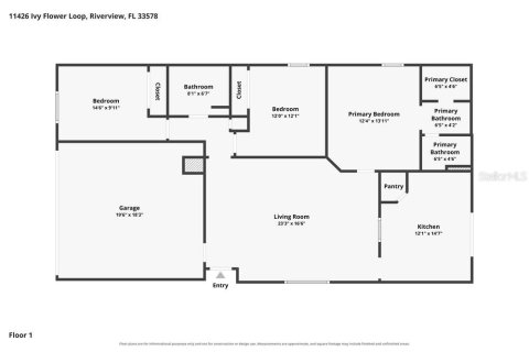 House in Riverview, Florida 3 bedrooms, 121.05 sq.m. № 2391226 - photo 2