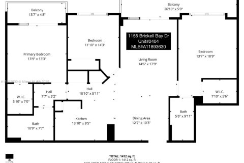 Condo in Miami, Florida, 3 bedrooms  № 1946132 - photo 26