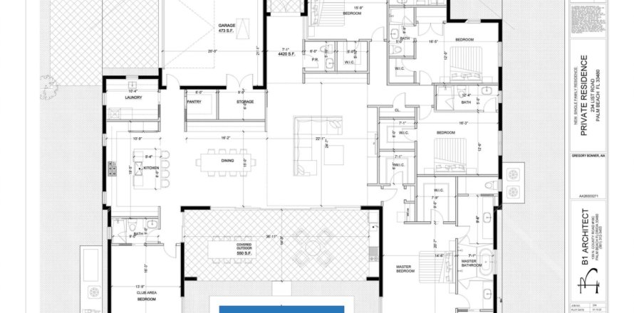 Casa en Palm Beach, Florida 5 dormitorios, 423.63 m2 № 1054820