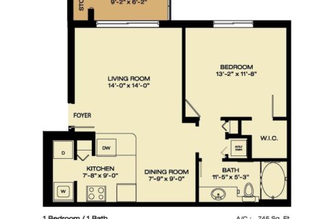 Condo in West Palm Beach, Florida, 1 bedroom  № 2086562