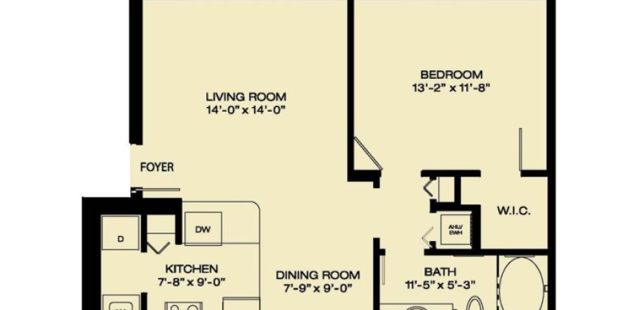 Condo in West Palm Beach, Florida, 1 bedroom № 2086562