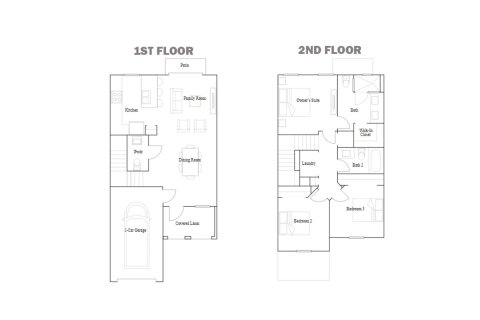 Townhouse floor plan «124SQM AVIGNON», 3 bedrooms in WESTVIEW