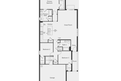 Планировка виллы или дома «House» 3 спальни в ЖК River Run I