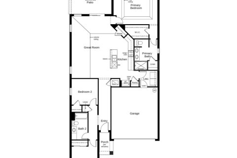 Townhouse floor plan «830 Overpool Ave», 3 rooms in Bellaviva I at Westside