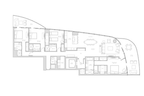 Apartment floor plan «225SQM», 4 bedrooms in UNA RESIDENCES