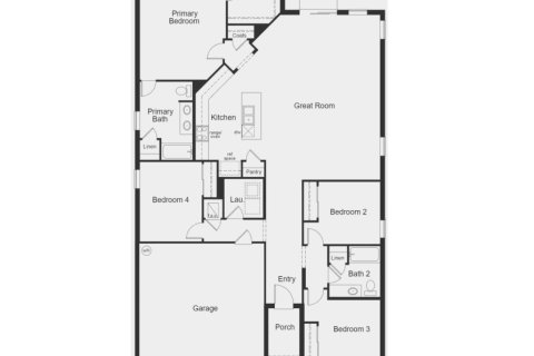House floor plan «Floor 1989 at Sanctuary Ridge in the Tampa-St. Petersburg Area», 2 bedrooms in Sanctuary Ridge in the Tampa-St. Petersburg Area