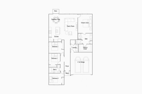 Townhouse floor plan «180SQM HARTFORD», 4 bedrooms in TRINITY LAKES