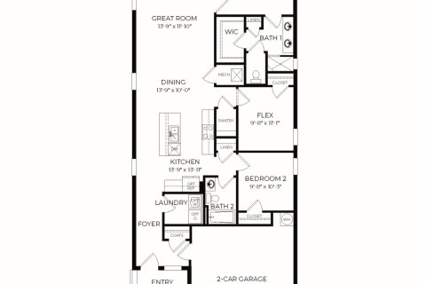 House in Mount Dora, Florida 2 bedrooms, 130.25 sq.m. № 1736892 - photo 1