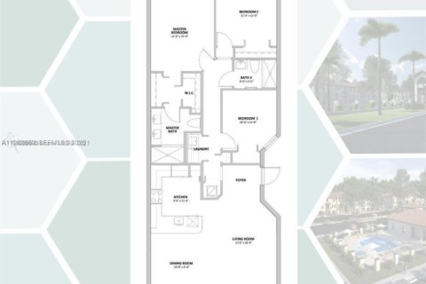 Condominio en alquiler en Miami, Florida, 3 dormitorios, 117.99 m2 № 2045795 - foto 14