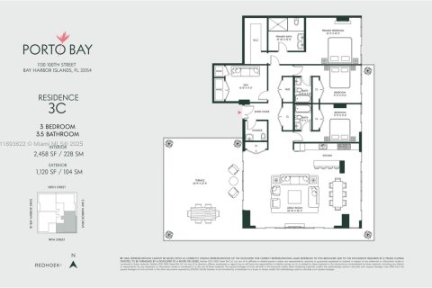 Купить кондоминиум в Бей-Харбор-Айлендс, Флорида 3 спальни, 228.35м2, № 1950670 - фото 3