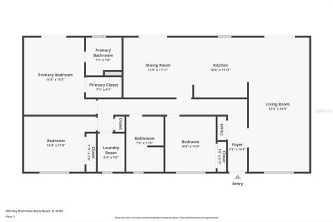 House in Indian Rocks Beach, Florida 3 bedrooms, 150.87 sq.m. № 1540002 - photo 24