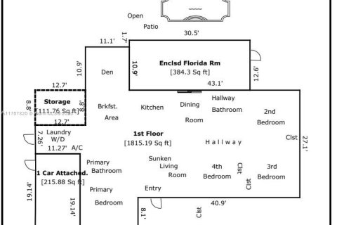 House in Miramar, Florida 4 bedrooms, 200.85 sq.m. № 1726320 - photo 21