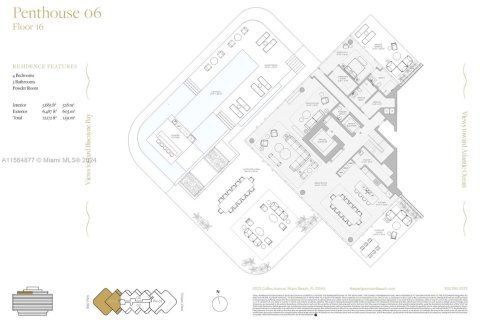 Condominio en venta en Miami Beach, Florida, 4 dormitorios, 528.15 m2 № 1985421 - foto 13