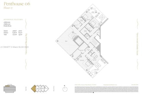 Condominio en venta en Miami Beach, Florida, 4 dormitorios, 528.15 m2 № 1985421 - foto 14