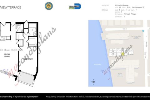 Copropriété à louer à Miami Beach, Floride: 1 chambre, 69.68 m2 № 1964623 - photo 12