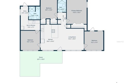 House in Sarasota, Florida 3 bedrooms, 118.36 sq.m. № 2121458 - photo 15
