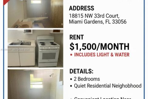 Immobilier commercial à louer à Miami Gardens, Floride: 3 chambres, 188.68 m2 № 2001215 - photo 7