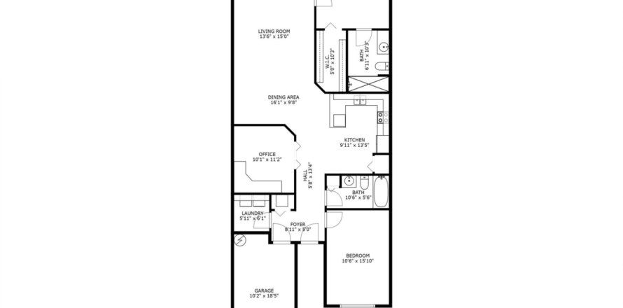 House in West Palm Beach, Florida 2 bedrooms, 127.09 sq.m. № 1189678