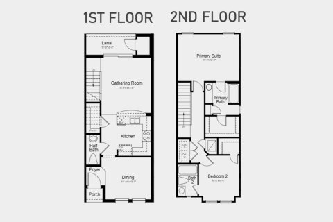 Townhouse floor plan «113SQM CAMILLIA I», 2 bedrooms in EDGESTONE AT ARTISAN LAKES