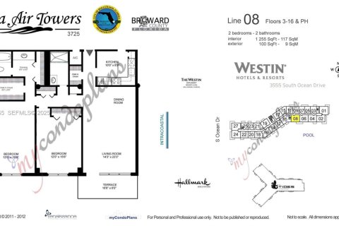 Снять в аренду кондоминиум в Холливуд, Флорида 2 спальни, 115.94м2, № 1506269 - фото 26