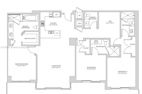 Купить кондоминиум в Майами, Флорида 3 спальни, 152.45м2, № 1657667 - фото 19