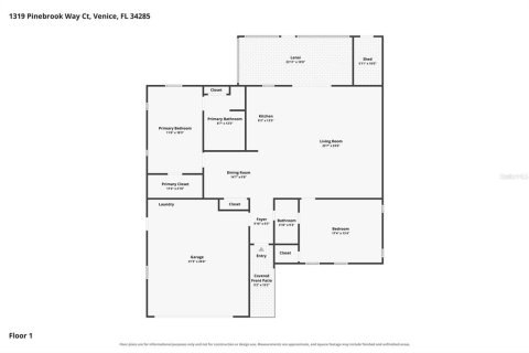 Купить виллу или дом в Венеция, Флорида 6 комнат, 154.03м2, № 2421691 - фото 3