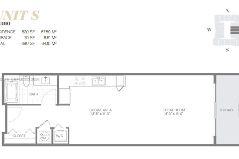 Condominio en alquiler en Miami, Florida, 53.88 m2 № 2010170 - foto 15