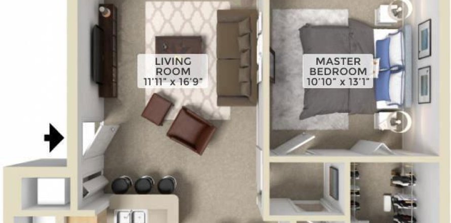 Casa en Coconut Creek, Florida 1 dormitorio № 1224823