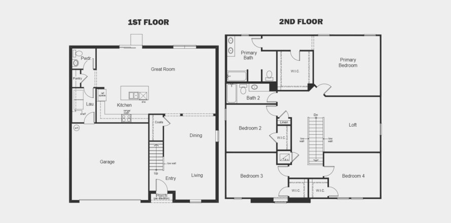 Планировка таунхауса «252SQM» 4 спальни в ЖК DEER RUN