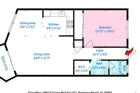 Copropriété à vendre à Lauderdale-by-the-Sea, Floride: 1 chambre, 64.1 m2 № 2146995 - photo 7