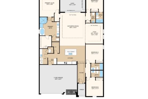 House floor plan «House», 4 bedrooms in Windchase at Halifax Plantation